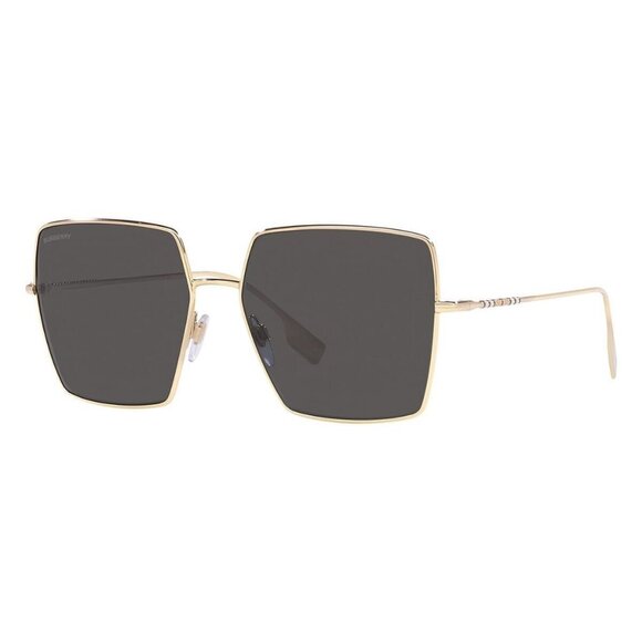 New Authentic  BURBERRY Daphne Gold Square BE3133 110987 Sunglasses Women - Picture 1 of 4